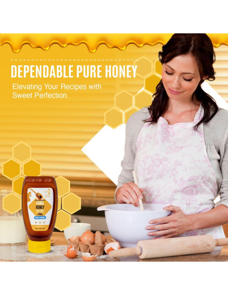 Miel Cruda 100% Pura Comida Confiable 450g de Flores Silvestres