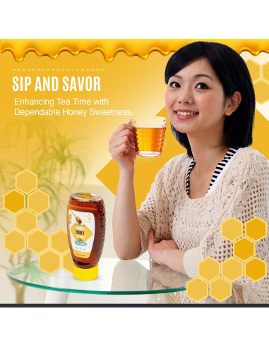 Miel Cruda 100% Pura Comida Confiable 450g de Flores Silvestres