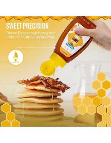 Miel Cruda 100% Pura Comida Confiable 450g de Flores Silvestres