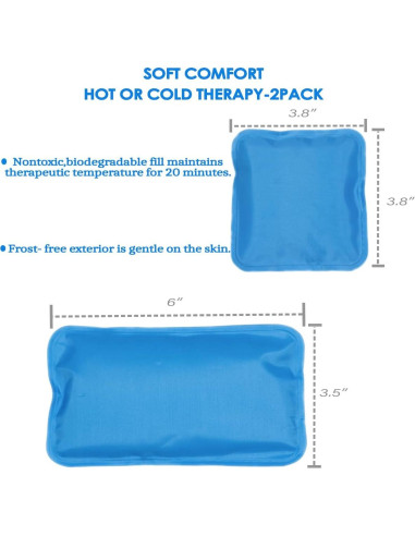 Paquete de Hielo Reutilizable Ariel - 2 Piezas 15.24x8.89cm y 9.66x9.66cm