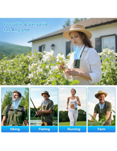 Ventilador Portátil Recargable ENVTEK 5000mAh 4 Velocidades 2