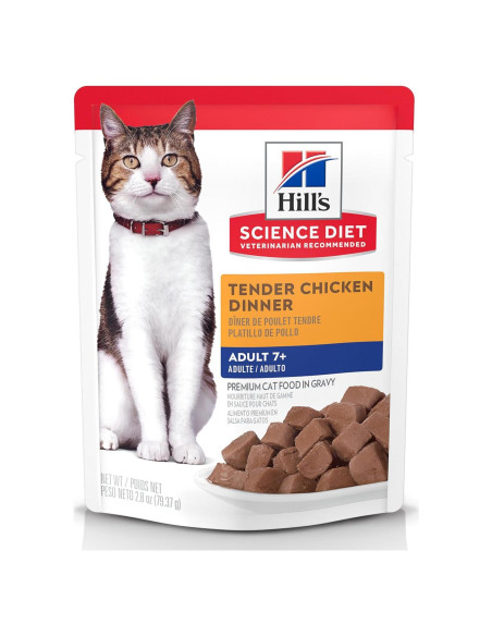Comida Húmeda para Gatos Adultos Hill's 7+ Estofado de Pollo 79.4g