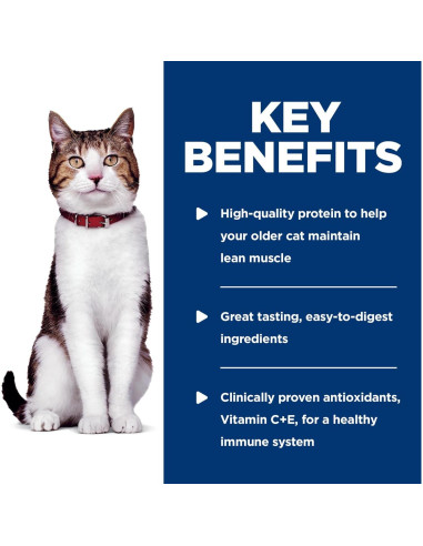 Comida Húmeda para Gatos Adultos Hill's 7+ Estofado de Pollo 79.4g