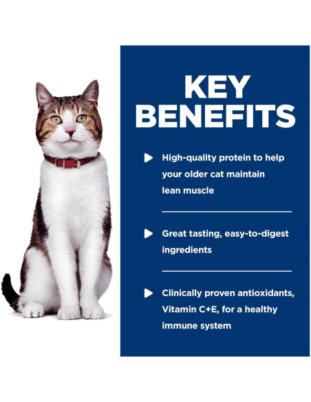 Comida Húmeda para Gatos Adultos Hill's 7+ Estofado de Pollo 79.4g