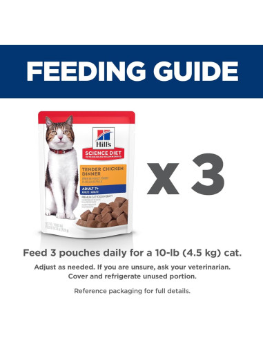 Comida Húmeda para Gatos Adultos Hill's 7+ Estofado de Pollo 79.4g