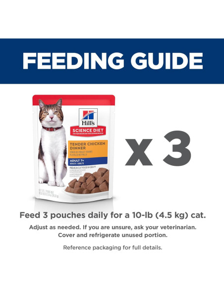 Comida Húmeda para Gatos Adultos Hill's 7+ Estofado de Pollo 79.4g