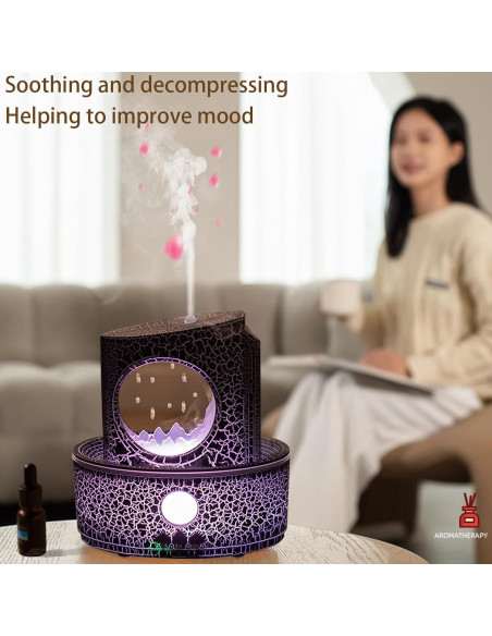 Humidificador de Aromaterapia Fuliying V63 300ml con Luz LED