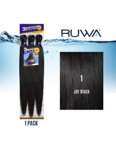 Cabello trenzado pre estirado Sensationnel Ruwa 121.92 cm negro 2