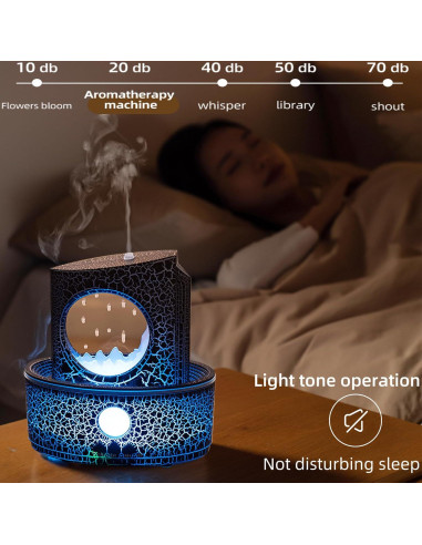 Humidificador de Aromaterapia Fuliying V63 300ml con Luz LED