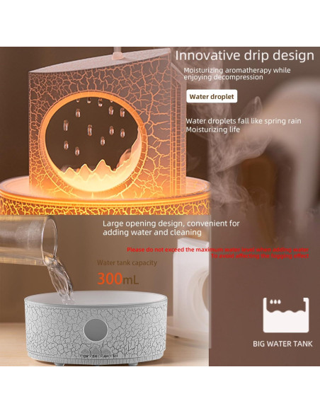 Humidificador de Aromaterapia Fuliying V63 300ml con Luz LED