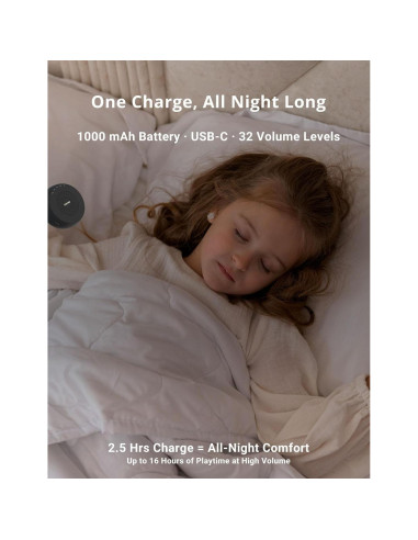 Máquina de Ruido Blanco Portátil FOXFINE Mini - 36 Sonidos, Luz, Temporizador