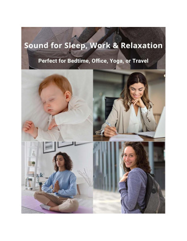 Máquina de Ruido Blanco Portátil FOXFINE Mini - 36 Sonidos, Luz, Temporizador