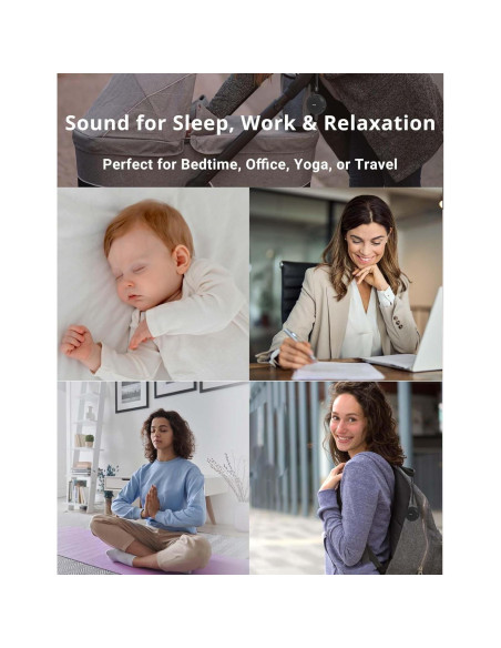 Máquina de Ruido Blanco Portátil FOXFINE Mini - 36 Sonidos, Luz, Temporizador