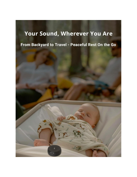 Máquina de Ruido Blanco Portátil FOXFINE Mini - 36 Sonidos, Luz, Temporizador