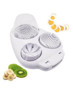 Cortador de Huevos 3 en 1 ZHMEINA Acero Inoxidable Blanco
