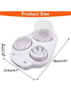 Cortador de Huevos 3 en 1 ZHMEINA Acero Inoxidable Blanco 2