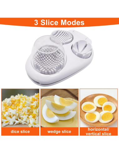 Cortador de Huevos 3 en 1 ZHMEINA Acero Inoxidable Blanco