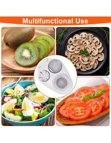 Cortador de Huevos 3 en 1 ZHMEINA Acero Inoxidable Blanco