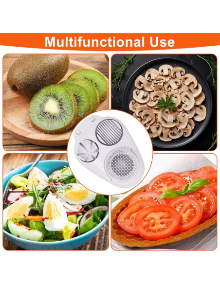 Cortador de Huevos 3 en 1 ZHMEINA Acero Inoxidable Blanco