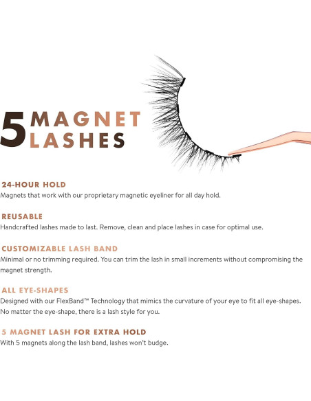 Pestañas Magnéticas MoxieLash Bebé - Reutilizables, 1 Par