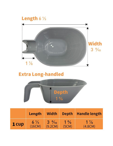 Juego de 3 cucharas medidoras para comida de mascotas DDMOMMY