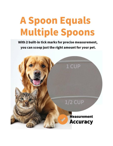 Juego de 3 cucharas medidoras para comida de mascotas DDMOMMY
