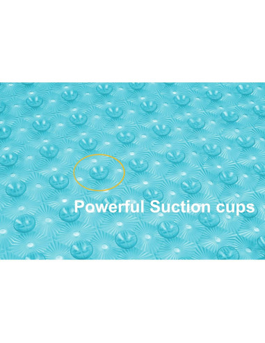 Alfombra de Baño Antideslizante Zahari Home 68.6x38cm Aqua