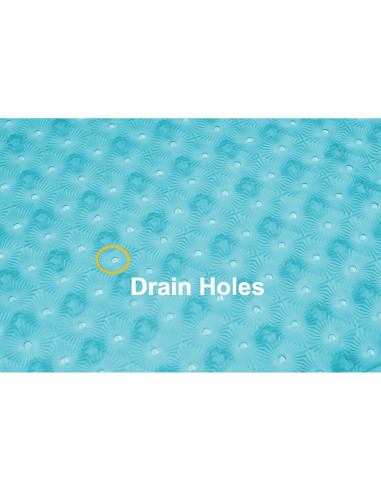 Alfombra de Baño Antideslizante Zahari Home 68.6x38cm Aqua