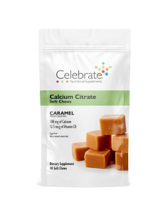 Caramelos Blandos de Calcio Celebrar 500mg + 500 IU Vitamina D3 - 90 Unidades