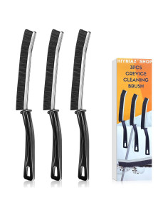 Juego de 3 Cepillos de Limpieza de Grietas Hiyniaz - Cerdas Duras