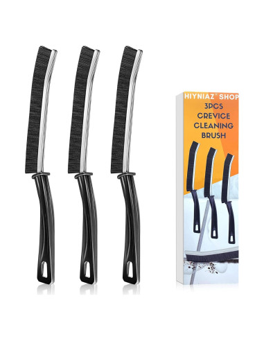 Juego de 3 Cepillos de Limpieza de Grietas Hiyniaz - Cerdas Duras