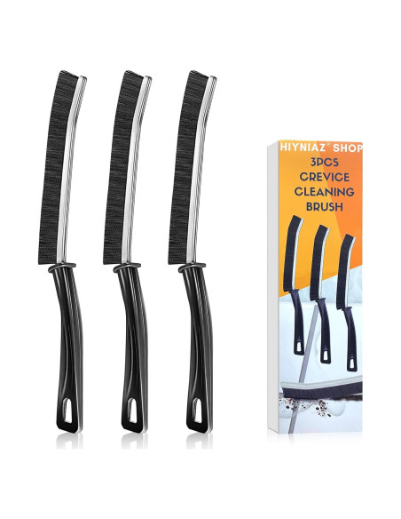Juego de 3 Cepillos de Limpieza de Grietas Hiyniaz - Cerdas Duras
