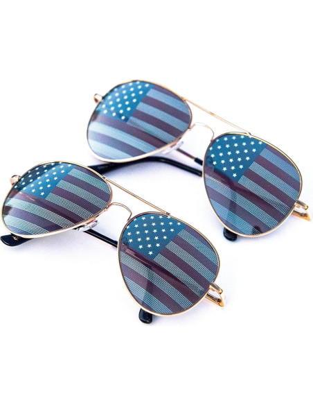 Gafas de sol decorativas con espejo Goson - UV400, doradas Gafas de sol decorativas con espejo Goson - UV400, doradas