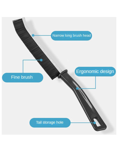 Juego de 3 Cepillos de Limpieza de Grietas Hiyniaz - Cerdas Duras