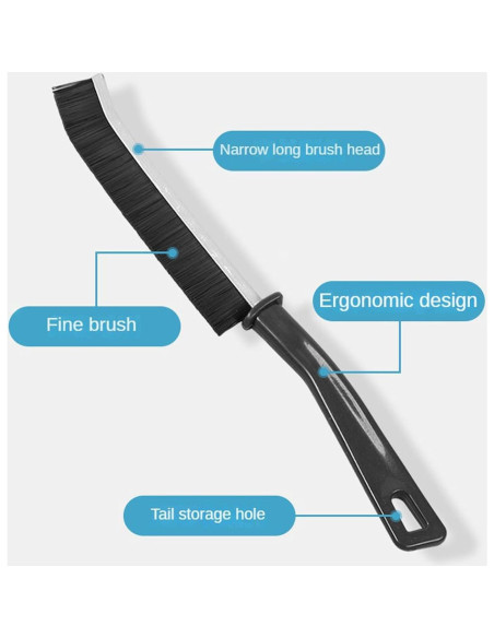 Juego de 3 Cepillos de Limpieza de Grietas Hiyniaz - Cerdas Duras