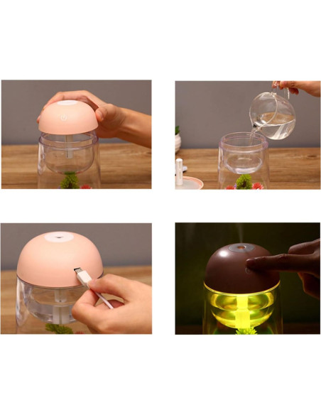 Humidificador AEKAN Paisaje Micro Azul con Luz LED y Apagado Automático