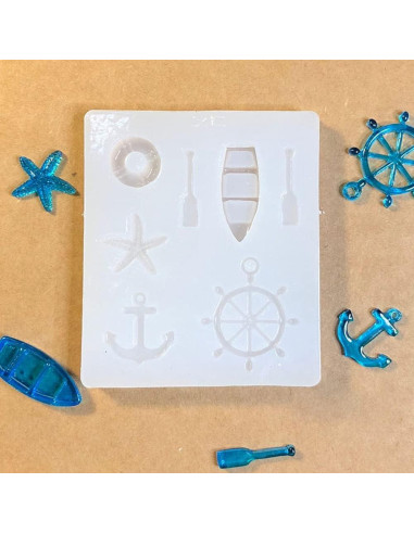 Molde de Silicona Ancla de Vela TUKE 7.1x6.1cm Decoración