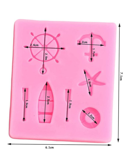 Molde de Silicona Ancla de Vela TUKE 7.1x6.1cm Decoración
