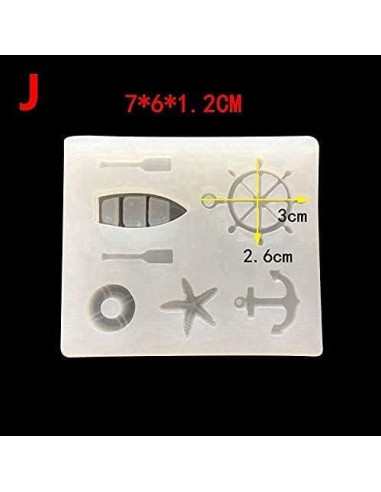 Molde de Silicona Ancla de Vela TUKE 7.1x6.1cm Decoración