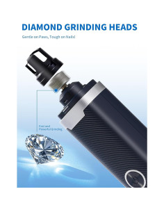 Cortador de Uñas Eléctrico Dukuueie 3 Velocidades LED Azul 2