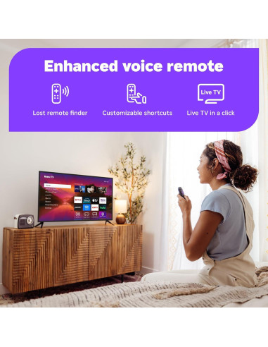 Roku Smart TV 55" QLED 4K Mini-LED con Dolby Vision
