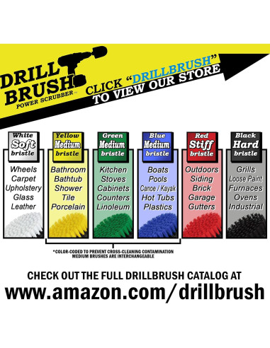 Juego de Cepillos de Limpieza Acuática Drillbrush - 3 Piezas