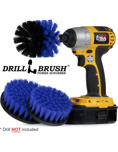 Juego de Cepillos de Limpieza Acuática Drillbrush - 3 Piezas