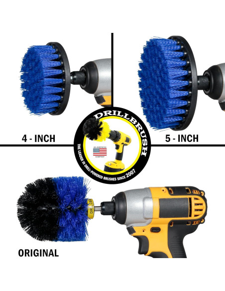 Juego de Cepillos de Limpieza Acuática Drillbrush - 3 Piezas