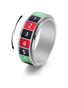 Anillo Giratorio Antiestrés OIDIMS de Acero Inoxidable Talla 11