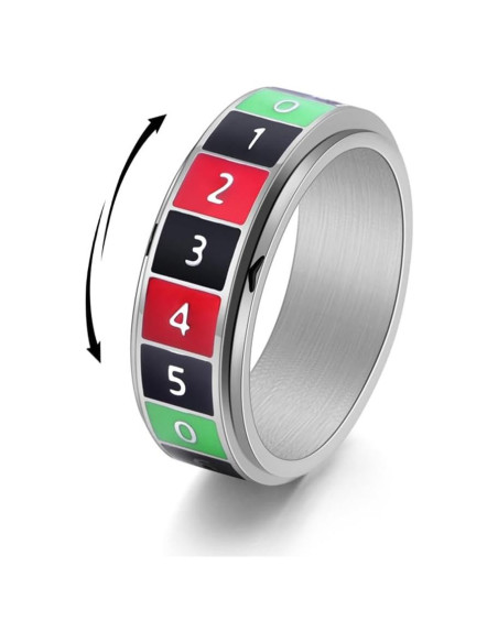 Anillo Giratorio Antiestrés OIDIMS de Acero Inoxidable Talla 11