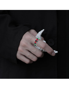 Anillo Giratorio Antiestrés OIDIMS de Acero Inoxidable Talla 11 2