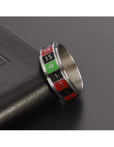 Anillo Giratorio Antiestrés OIDIMS de Acero Inoxidable Talla 11