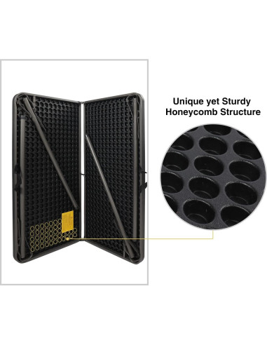 Mesa Plegable Cuadrada REDCAMP 86 cm Resina Negra para 4 Personas