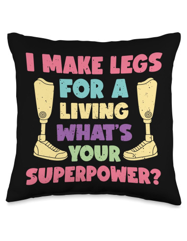 Almohada Divertida 16x16" Diseño Prótesis Técnicos